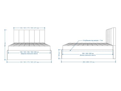 Кровать Lonax Милана велюр Dolly-3 200х195