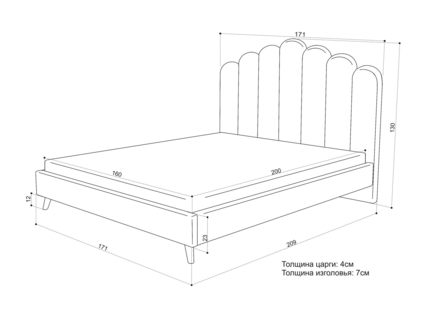 Кровать Sontelle Style Lixano Luxa Milk 90х190
