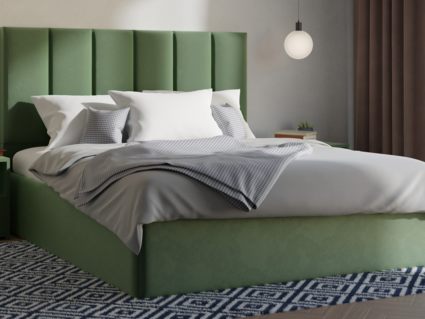 Кровать Lonax Милана велюр Dolly-17 (с основанием) 120х195