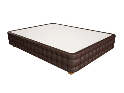 Кровать Mr.Mattress Twin Box экокожа Brown 180х195