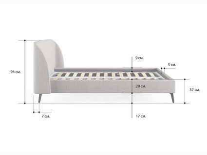 Кровать Сонум Rosa Микровелюр Терракотовый 80х200