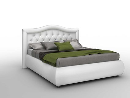 Кровать Sleeptek Premier 6 Экокожа White (с подъемным механизмом) 120х200