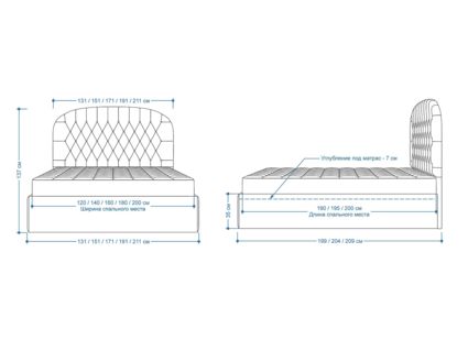 Кровать Lonax Венеция велюр Dolly-3 (с подъемным механизмом) 160х190