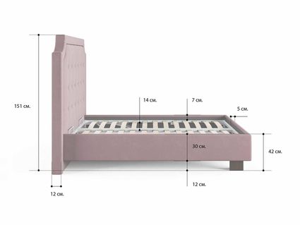 Кровать Сонум Elysium Экокожа Коричневый (с основанием) 160х200