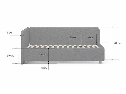 Кровать Сонум Capri Рогожка Марсала (с подъемным механизмом) 80х190