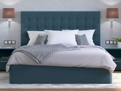 Кровать Lonax Аврора велюр Dolly-8 (с основанием) 120х195