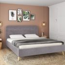 Кровать Sontelle Style Kipso Malta grey с подъемным механизмом 120х190